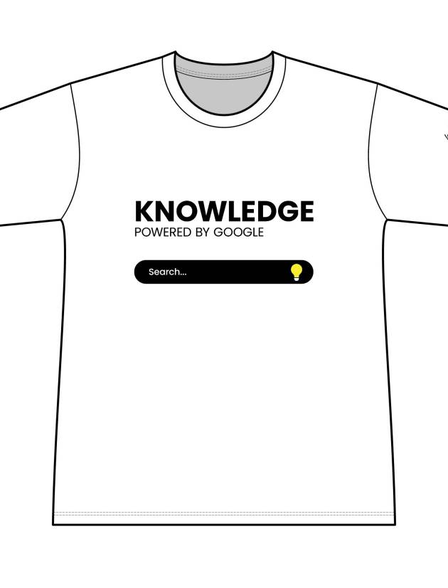 Knowledge "Powered by Google" Search Bar T-Shirt — Men's Solar Short Sleeve