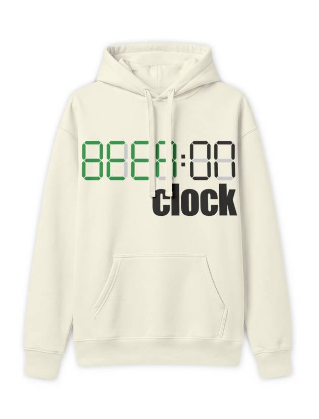 Beer On Clock Hoodie – Funny 'Beer On Clock' Pullover for Beer Lovers